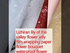 Lizhiran lirio del valle de la flor de la gelatina película de papel de envoltura de flores ramo de flores impermeable papel de flores tienda de flores papel de envoltura