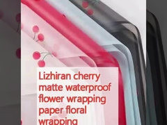 Papel de envoltura de flores impermeable de color cerezo lizirán mat, papel de envoltura de flores translúcido de papel coreano