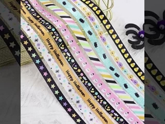 10mm Nuevo Producto Escenas de Halloween Atmosfera Calabaza Fantasma Araña Trick Candy Creador Cinta Atmosfera