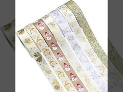 Cintas doradas de Navidad, coronas de Navidad, árboles de Navidad, arcos, decoraciones, envases de regalo DIY,