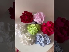 Venta al por mayor de 27 piezas de tejido glaseado de hortensias, flores artificiales para fiestas