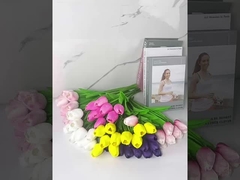En stock, ofrecemos ramos de tulipanes de alta gama, adornos de flores artificiales PU, flores artificiales de tulipanes