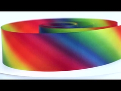 Meisida cinta de transferencia de calor de impresión hilo cinturón gradiente de color arco iris cinta de poliéster personalizada