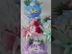 Flor de jabón rosa roja ramo para novia en Qixi Día de San Valentín regalo de cumpleaños ramo de coche