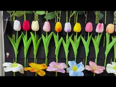 Bestseller internacional flores artificiales de tulipán de poliéster, decoración de ramo de bodas en Amazon, sala de estar