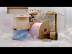 Industria pesada Corazón de melocotón bordado de hielo de nieve Bouquet embalaje Macaron cinta tienda de flores pastel Sh