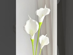 Calla lily flor artificial decoración de la mesa de comedor en el hogar, arreglo de flores de la sala de bodas y foto