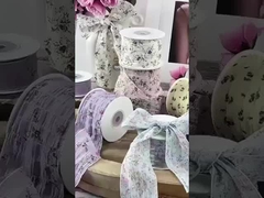 Cinturón textil de nieve prensado con bordes florales pequeños