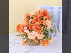 Decoración de crisantemo artificial, flores de seda, manzanilla, arreglo de fotos para el salón, flor