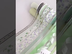 Menta Manbo cinta de flores Bouquet Float Diseño Floral Hecho a mano DIY Regalo de pastel Pack correa decorativa