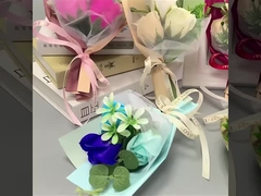 Mini ramo de San Valentín, jabón de rosas, flor eterna, caja de regalo de aromaterapia, GIF de recuerdo DIY