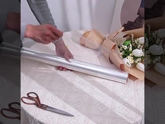Papel de envolver flores, celofán transparente impermeable, paquete de materiales hechos a mano, bou de plástico