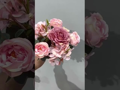 Simulado ramo de rosas con asa pequeña de estilo europeo, flores artificiales, decoración del hogar para la sala de estar, s