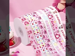 Cinturón de cumpleaños del oso de fresa