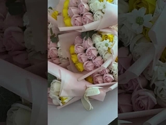 Caja de regalo de flores de jabón de 18 rosas, ramo de flores de jabón, Día de San Valentín, regalo de Navidad, cumpleaños pequeño p