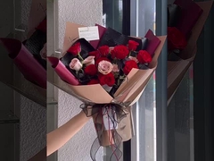 Papel de embalaje de flores de película mate y gruesa