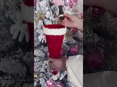 Ramo navideño, ramo de cono de manzana con lazo único en Nochebuena, paquete de materiales de bricolaje hecho a mano, Chris