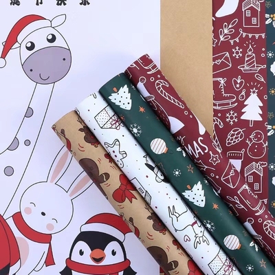 Un buen precio. Papel de envoltorio para regalos de la Feliz Navidad los 58cm los x hojas documentos impresas 58cm de Kraft 20 en bolso en línea