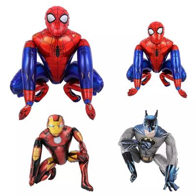 comprar La nueva Desgin hoja del superhéroe del personaje de dibujos animados de Wholesal hincha 3D el hombre araña gigante Globos para los niños Toy Party Decoration Fabricación en línea
