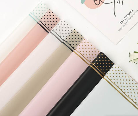 Un buen precio. Hansu Papel Wave Dot Border Rose Bouquet Papel de envoltura translúcido a prueba de agua en línea
