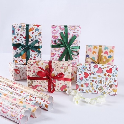 comprar Rollo de papel de regalo duradero de oro rojo con logotipo online manufacture