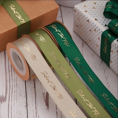 comprar Cinturón de satén personalizable Cinturón impreso de papel de oro rosa para envolver regalos online manufacture