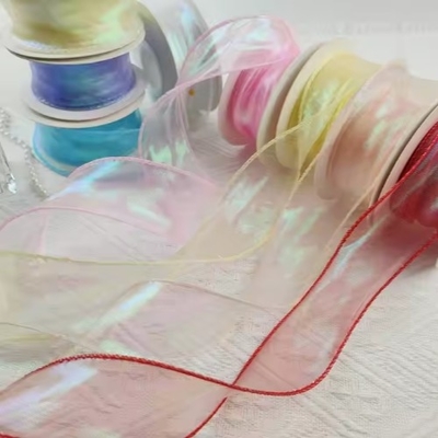 comprar Ribón de organza de seda rosa para envolver regalos de boda online manufacture