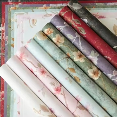Un buen precio. Papel de envoltura de flores en relieve de pulpa mixta de alto grado para impresión de arte retro chino en línea