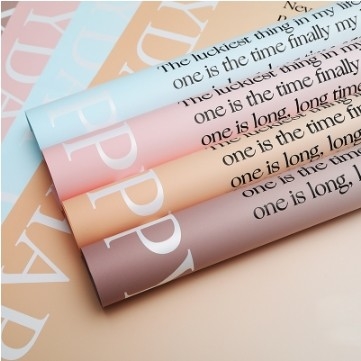Un buen precio. Papel de envoltura de flores de doble cara de dos colores con gradiente de diseño inglés, resistente al agua y duradero en línea