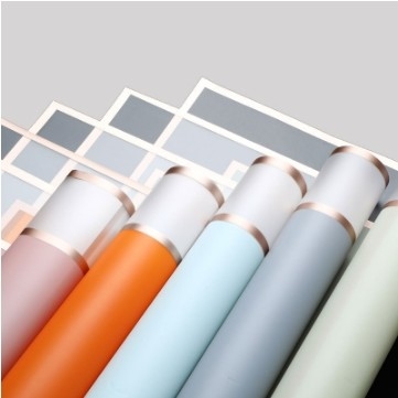 comprar Papel de envoltura de película de gelatina espacial de borde dorado de rosa Lizhiran Papel de envoltura de película de gelatina espacial de borde simple impermeable translúcido matado online manufacture