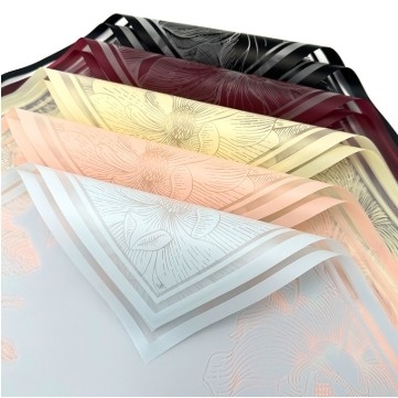 comprar Película de jalea Mulan Papel de embalaje de flores impermeable 57 * 57cm Material de embalaje de color múltiple para ramos florales online manufacture