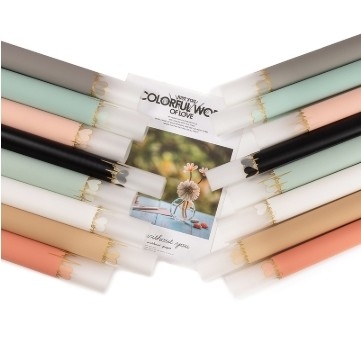 comprar El día de San Valentín latidos del corazón película de jalea ramo de papel de envoltura impermeable papel rosa mate material de regalo material floral mayorista online manufacture