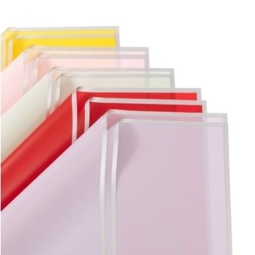 Un buen precio. Papel de envoltura de flores OPP para ramos de flores con película de gelatina de borde plateado impermeable en línea