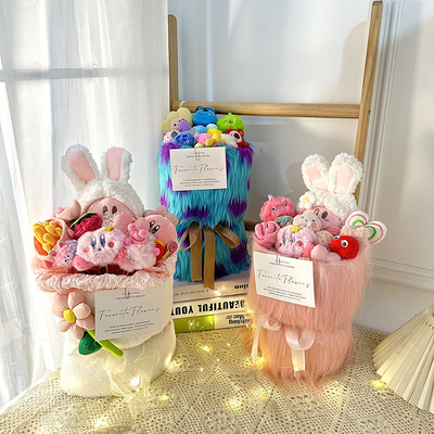 comprar Celebra el día de San Valentín chino con un ramo de muñecas de peluche regalo creativo para novia en varios colores online manufacture