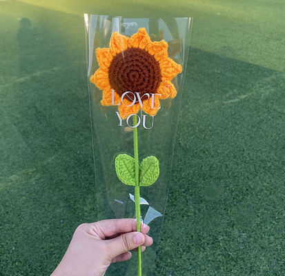 comprar Bouquet de flores de hilo de punto realista de 20x35cm con múltiples opciones de color Fabricación en línea