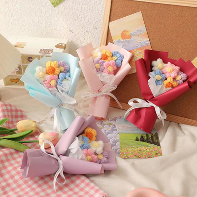 comprar Puff Stitch hecha a mano Mini Tricot Bouquet Linda Flor de Hijo Regalo para el cumpleaños/Día de San Valentín de su Bestie online manufacture