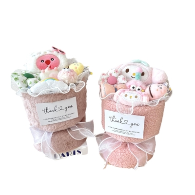 comprar Muñeca de dibujos animados Plush Bouquet de flores Variedad de muñecas Set regalo perfecto para niños / novia en cumpleaños / graduación / día del maestro online manufacture