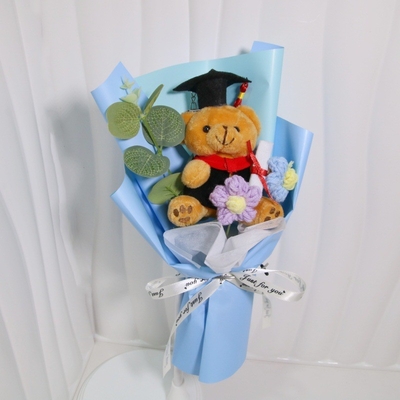 comprar PhD Bear Bouquet - Graduación Flores de muñecas de peluche para parejas y estudiantes, regalo de dibujos animados creativos online manufacture