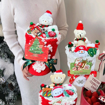 comprar Boquete de muñeca de peluche de Navidad Creativo Muñeco de Nieve Set Regalo para novia para Nochebuena & Decoración online manufacture