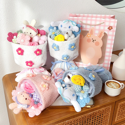 comprar Regalos para el Día de la Madre el Día de San Valentín conejito de peluche ramos de muñecas terminados para novias o musas como regalos de cumpleaños online manufacture