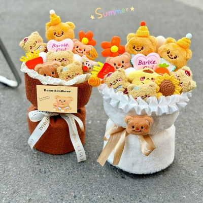 comprar Regalo único para el Día de la Madre Butter Bear Plush Doll Bouquet en múltiples colores para mujeres amadas online manufacture