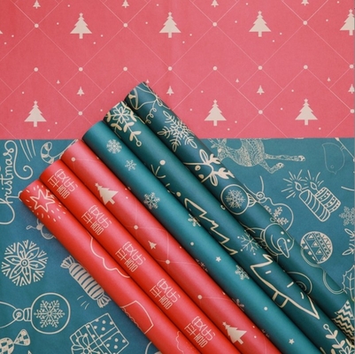 Un buen precio. Caja de regalos de Navidad, papel de regalo, ramo de manzanas de Nochebuena, papel de regalo de flores frescas en línea
