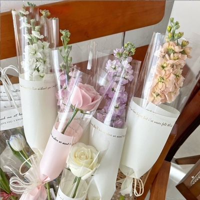 comprar Papel de envoltura de ramo único transfronterizo, de una sola flor de una sola diosa transparente, de una sola bolsa de flores, materiales florales ingleses online manufacture