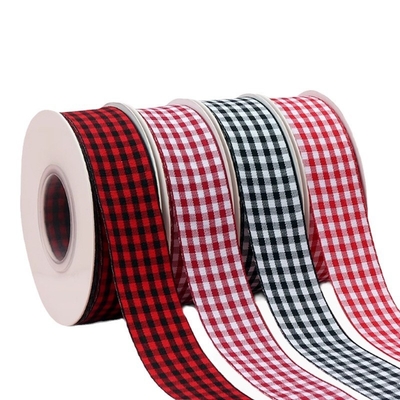 comprar Venta al por mayor de cinta tejida de 2,5 cm de rejilla hecha a mano cinta de bricolaje cinta de regalo envasado de flores color de boda con tela y cinta de seda online manufacture