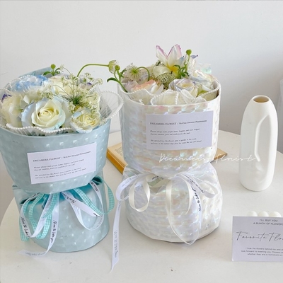 comprar Ice Cube máscara para ojos de gato, colorido embalaje de flores de arte, papel de flores, impermeable artesanal hecha a mano materiales de floristería mayorista online manufacture