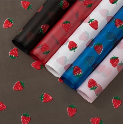 comprar Venta al por mayor de papel de envoltura impermeable de flores de fresa mate cepillado, embalaje de arte floral, materiales de papel de flores semitransparentes para el comercio exterior online manufacture
