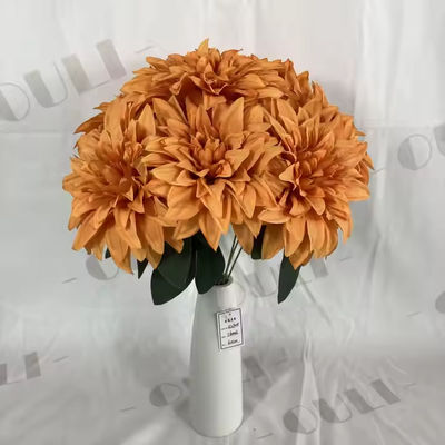 comprar Decoración de bodas en granel de seda de 7 cabezas Bouquets de dalia Flor Fabricación en línea