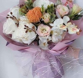 comprar Papel de embalaje de flores con una película de aluminio impermeable y pequeños puntos redondos online manufacture