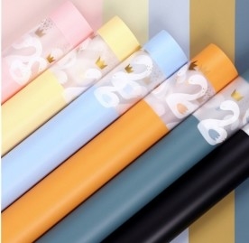 comprar Papel mate de película de gelatina resistente al agua Papel de embalaje de flores de la princesa cisne Norsha online manufacture