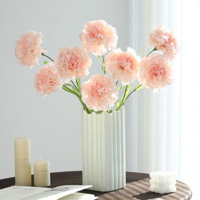 comprar Simulación de flores, ramos de claveles, flores secas, vacaciones familiares, decoración del salón, mesa de comedor, accesorios fotográficos, adornos, flores falsas Fabricación en línea